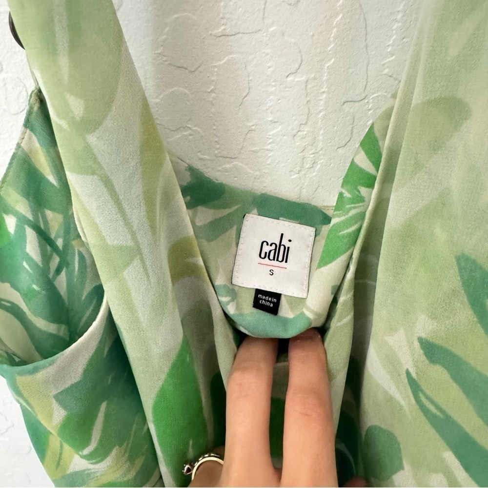 Cabi Castaway Tropical Palm Leaf Mini Dress Women's Size Small - Picture 4 of 7